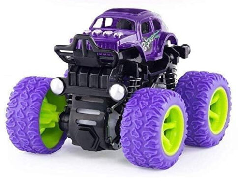 Robot Car Revolving Unbreakable Push and Go Toy 4 Wheel Friction Powered Mini Rock Monster Truck/car – Drive Vehicles Toys for