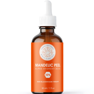 Mandelic 10% Acid Chemical Peel 30ml / 1oz – Professional AHA Facial Exfoliant for Skin Resurfacing, Smooth Looking Texture & Refined Appearance