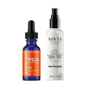 TCA Peel 15% Superior Grade Trichloroacetic Acid Chemical Skin Peel To Remove Acne And Fade Acne Marks,1oz/30ml With Neutralizer 100ml