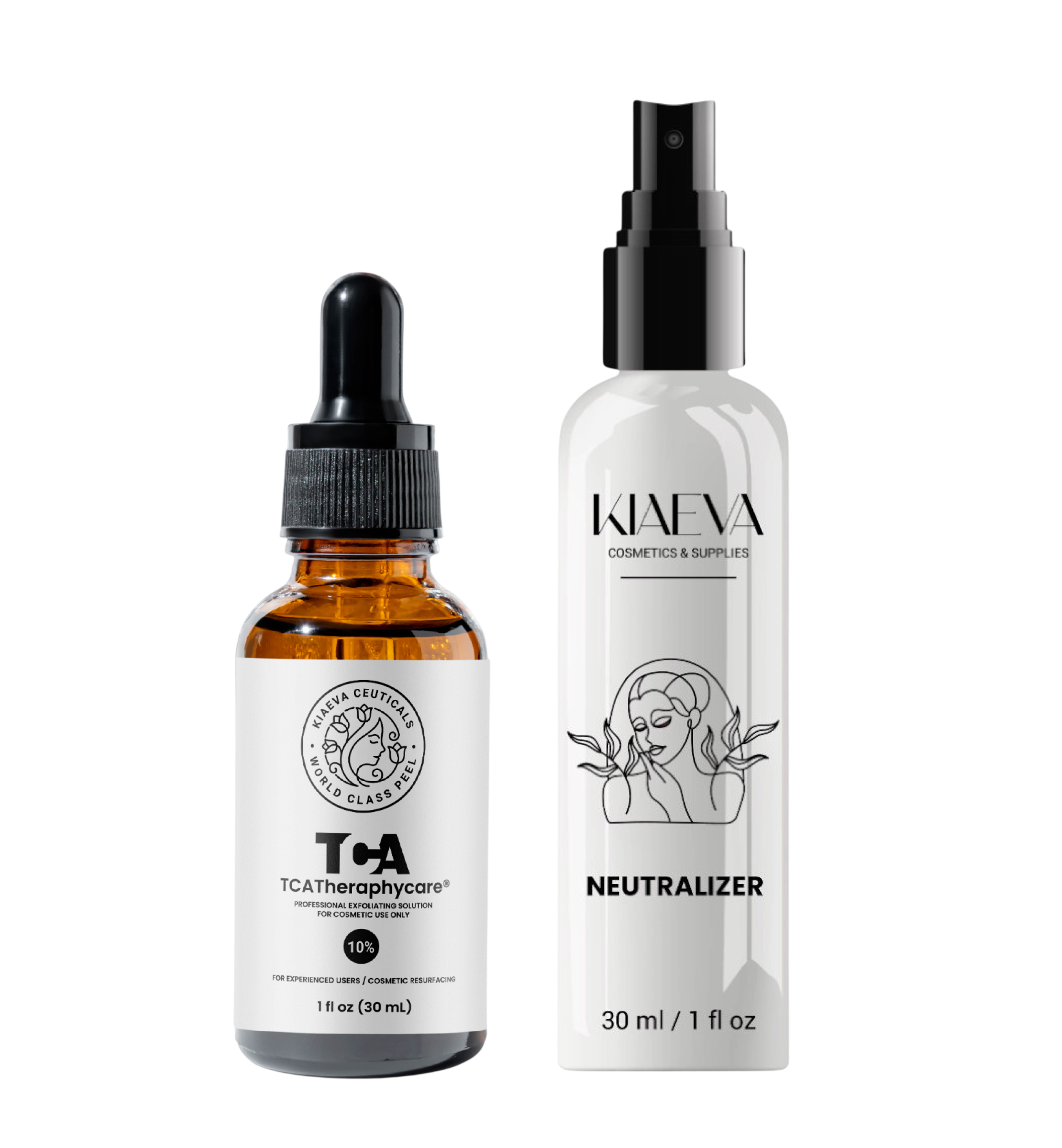 TCA Peel 10% Trichloroacetic Acid Chemical Skin Peel To Remove Acne And Fade Acne Marks,1oz/30ml With Neutralizer 100ml