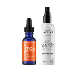 TCA Peel 25% Superior Grade Trichloroacetic Acid Chemical Skin Peel To Remove Acne And Fade Acne Marks,1oz/30ml With Neutralizer 100ml