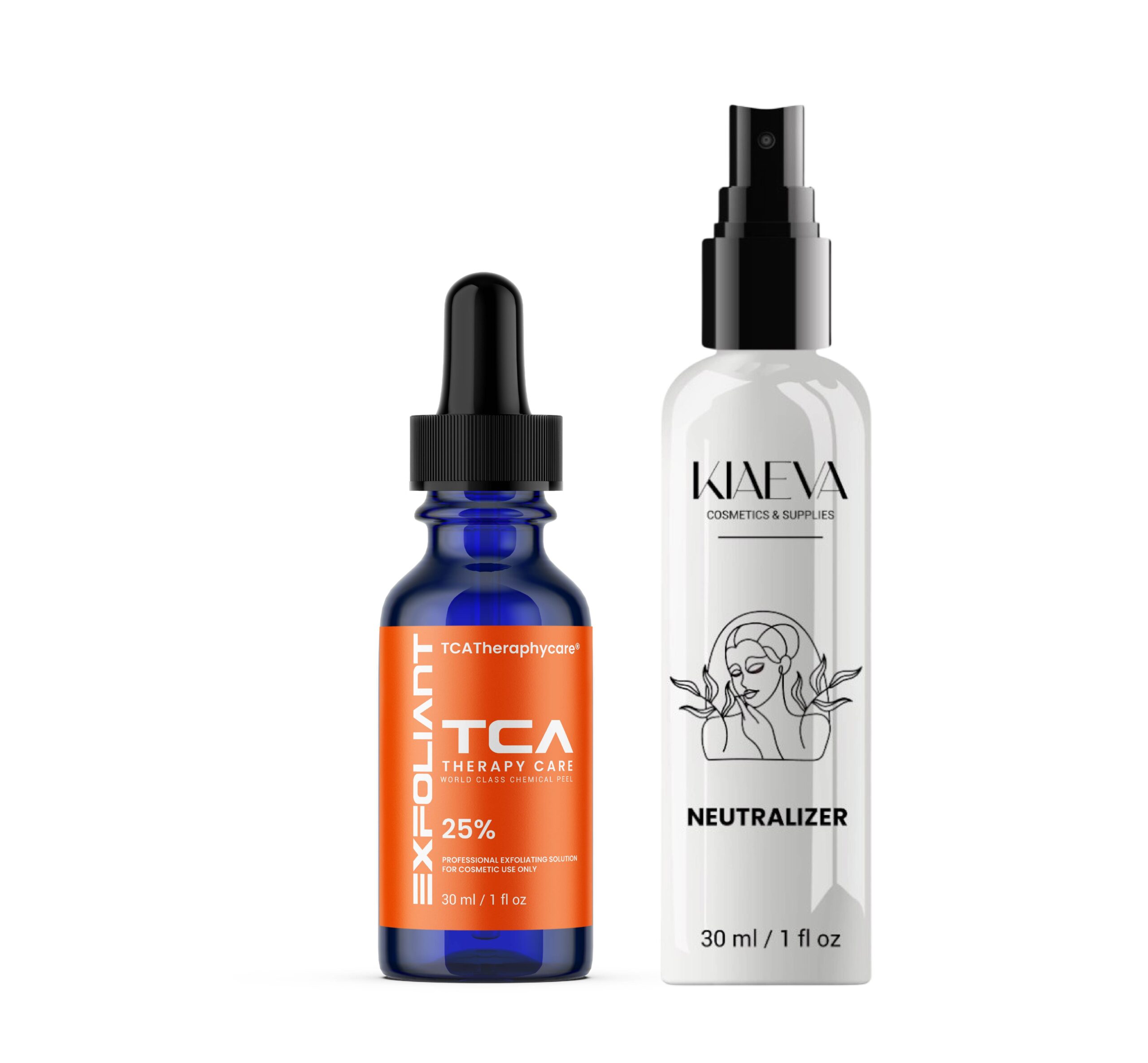TCA Peel 25% Superior Grade Trichloroacetic Acid Chemical Skin Peel To Remove Acne And Fade Acne Marks,1oz/30ml With Neutralizer 100ml