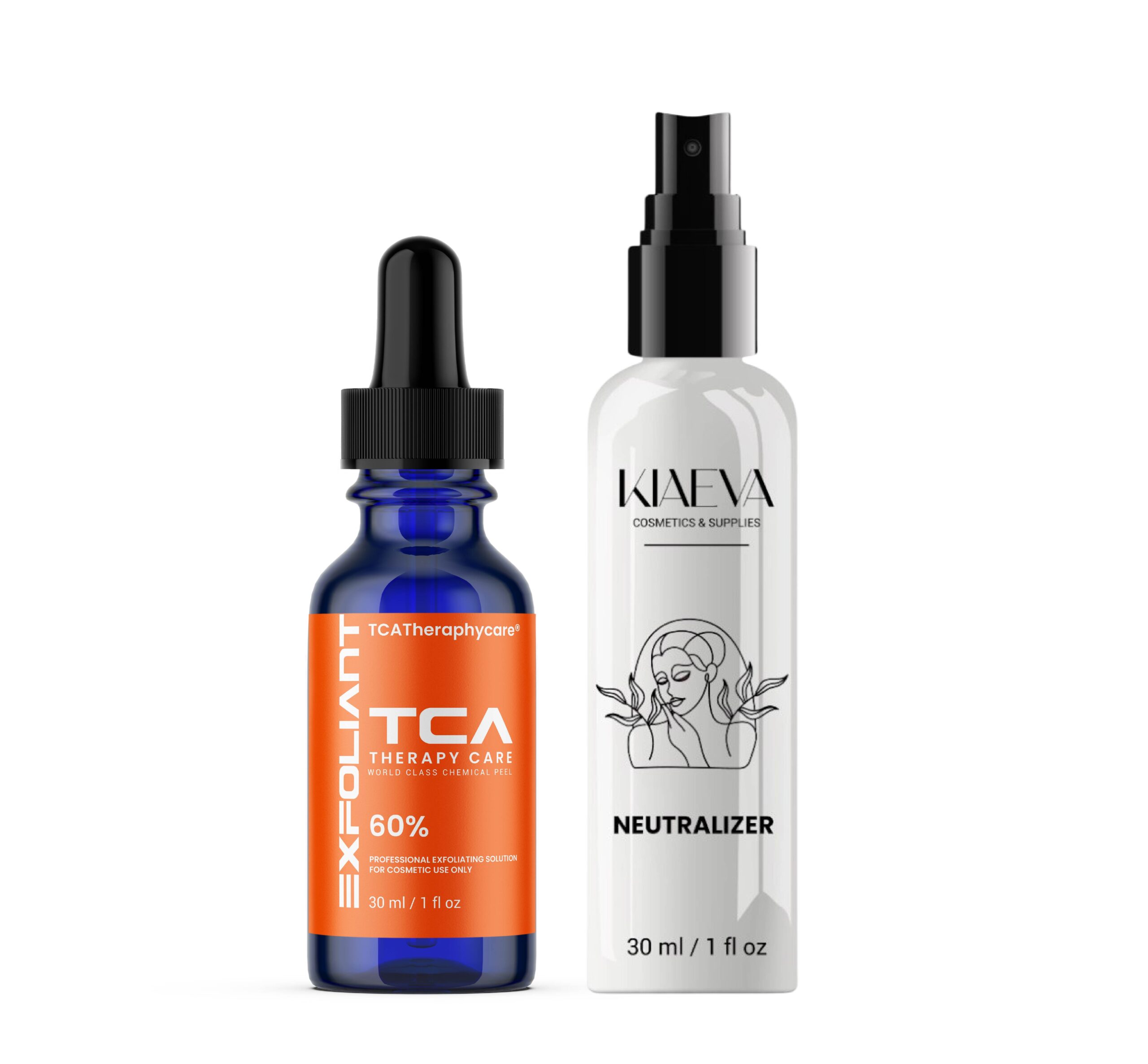 TCA Peel 60% Superior Grade Trichloroacetic Acid Chemical Skin Peel To Remove Acne And Fade Acne Marks,1oz/30ml With Neutralizer 100ml