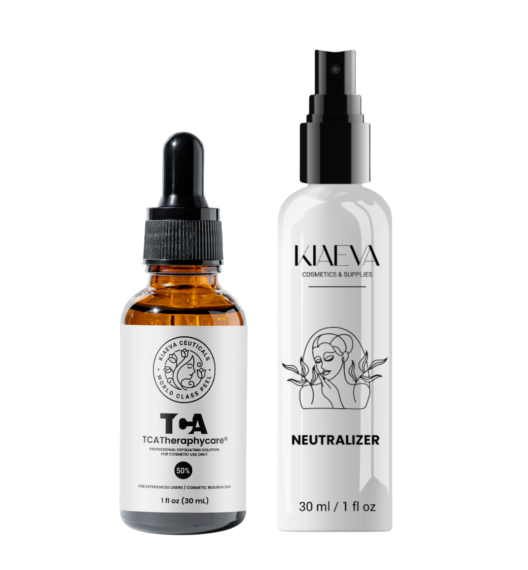 TCA Peel 50% Trichloroacetic Acid Chemical Skin Peel To Remove Acne And Fade Acne Marks,1oz/30ml With Neutralizer 100ml