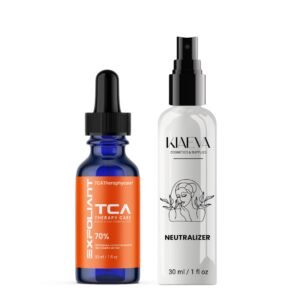 TCA Peel 70% Superior Grade Trichloroacetic Acid Chemical Skin Peel To Remove Acne And Fade Acne Marks,1oz/30ml With Neutralizer 100ml