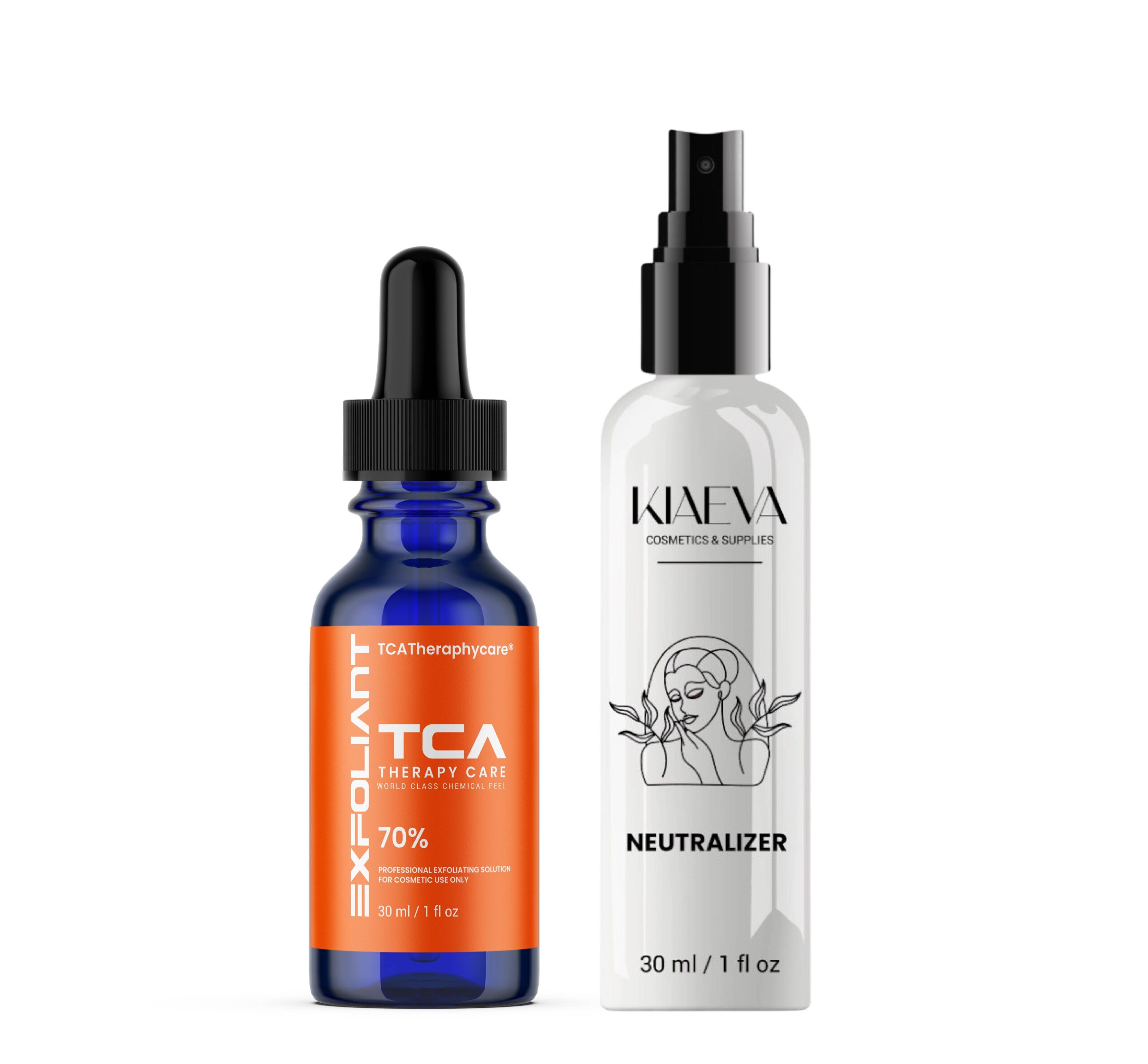 TCA Peel 70% Superior Grade Trichloroacetic Acid Chemical Skin Peel To Remove Acne And Fade Acne Marks,1oz/30ml With Neutralizer 100ml