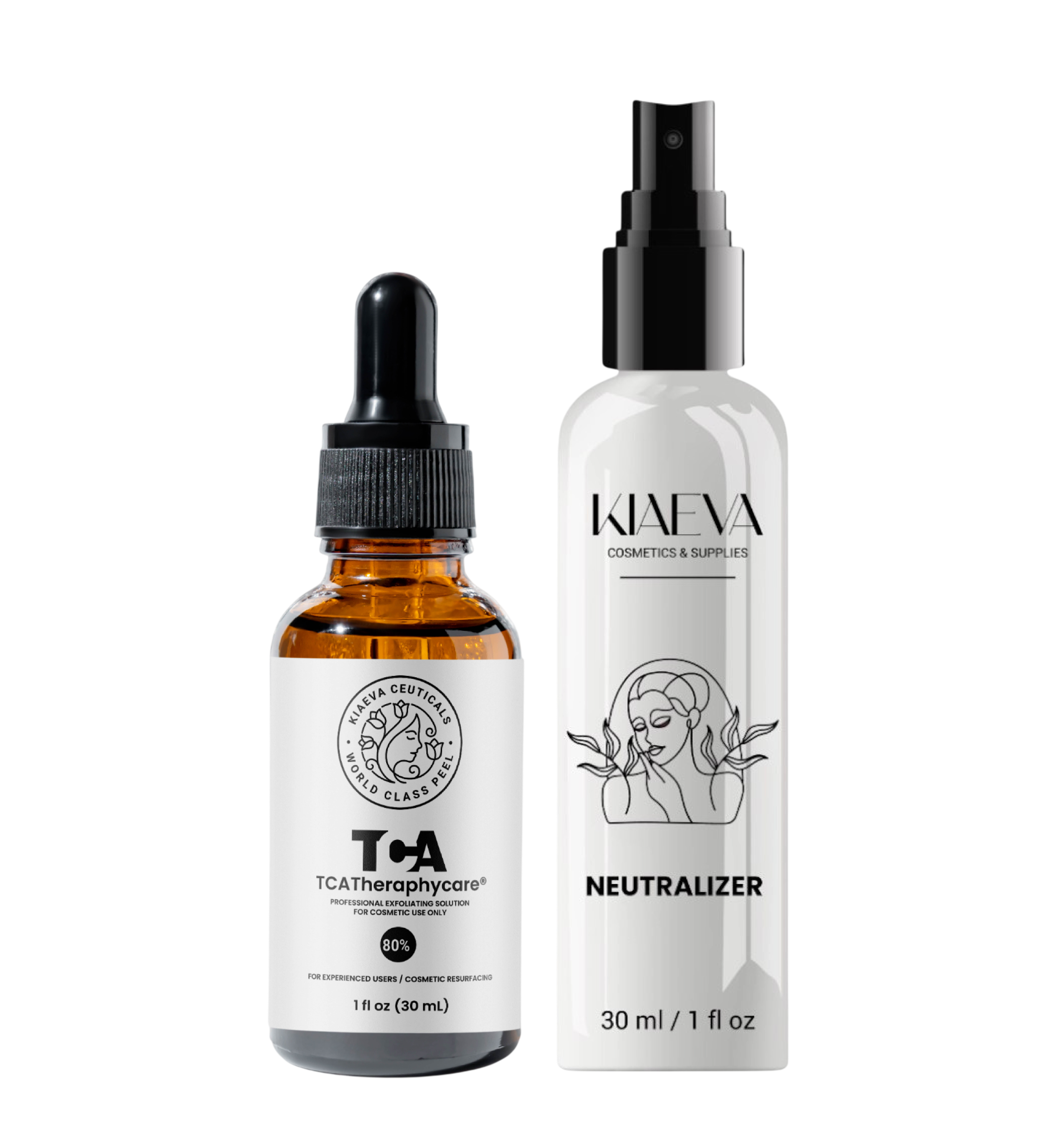TCA Peel 80% Trichloroacetic Acid Chemical Skin Peel To Remove Acne And Fade Acne Marks,1oz/30ml With Neutralizer 100ml